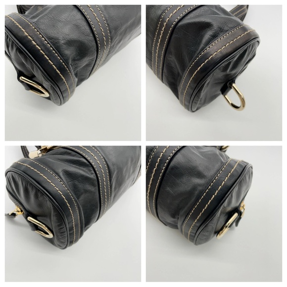 Gucci vintage Black Leather mini Boston bag - Picture 4 of 16